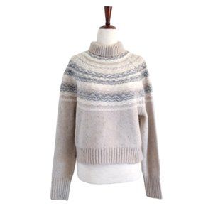 Vince. Fair Isle Wool Cashmere Turtleneck Sweater